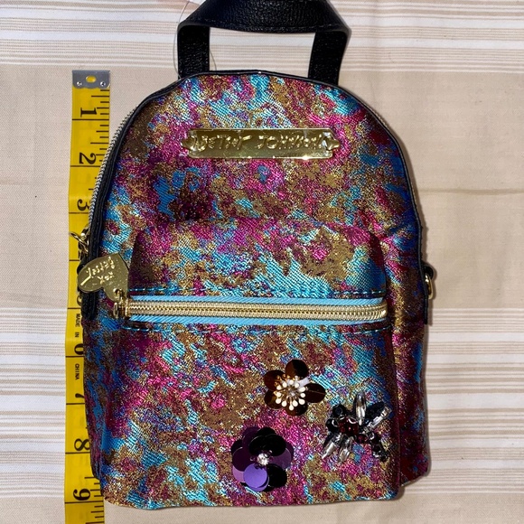 Betsey Johnson Mini Backpack Purse Cross Body Bag NEW NWT Embellished DragonFly - Picture 4 of 11